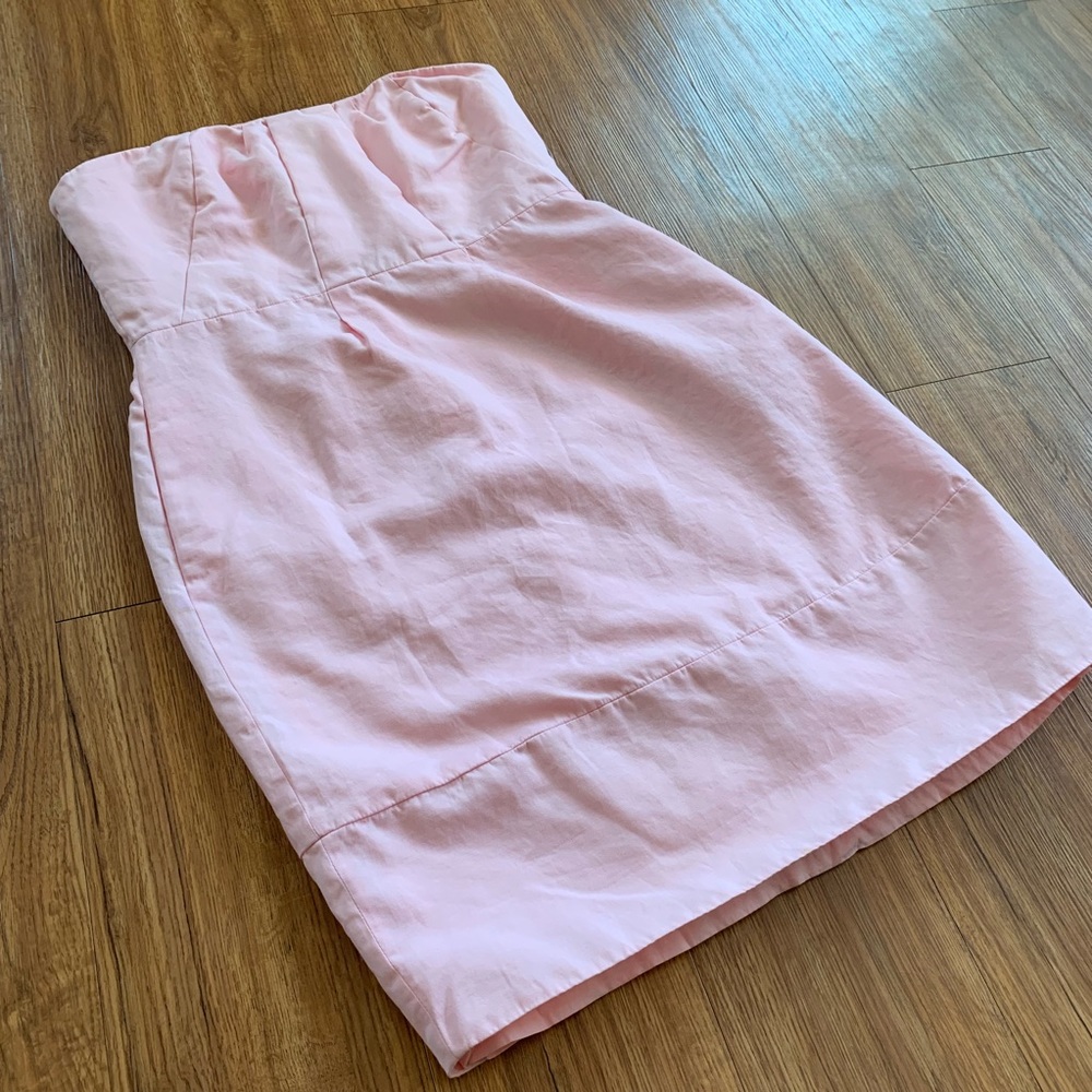 J. Crew Strapless Dress POCKETS Light Pink Size 10